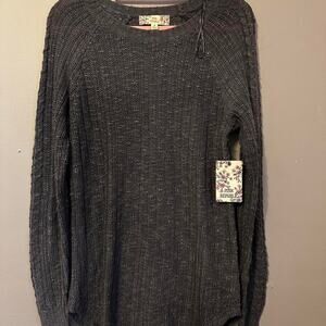 Pink republic gray sweater sz small cozy fall winter comfy fireplace cabin